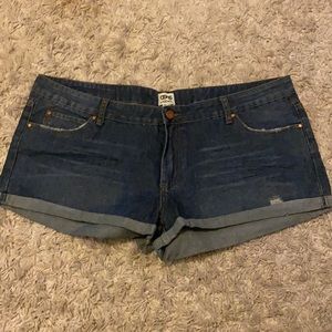 ASOS Blue Denim Shorts Sz 14